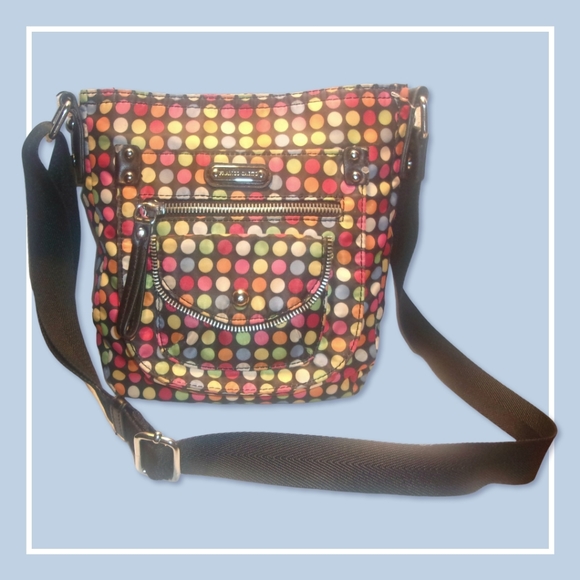 FRANCO SARTO | Cute Multi-colored Polka-dot Cross-body Messenger Bag | EUC - Picture 2 of 9